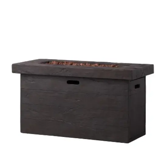 GDFStudio Gianni Outdoor 50,000 BTU Lightweight Concrete Rectangular Fire Pit image {8}