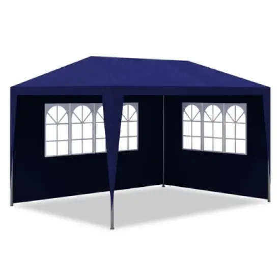 vidaXL Party Tent Blue Polyethylene 9.8 x 13.1 ft UV-resistant materials image {2}