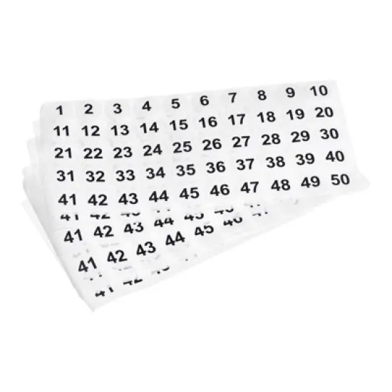 Unique Bargains Office Home Warehouse Self-Adhesive 1 to 50 Number Stickers image {4}