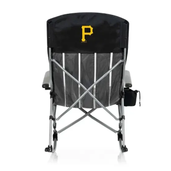 MLB Pittsburgh Pirates Outdoor Rocking Camp Chair - Black image {1}