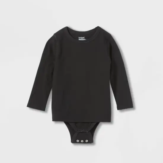 Toddler Long Sleeve Bodysuit - Cat & Jack&trade; Black image {4}