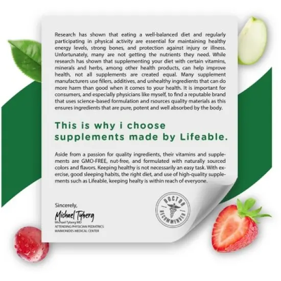 Lifeable - Cranberry - Adult - 60 Gummies image {5}