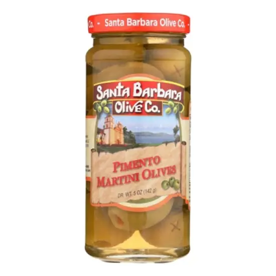 Santa Barbara Olive Co. Pimento Martini Olives - Case of 6/5 oz image {1}