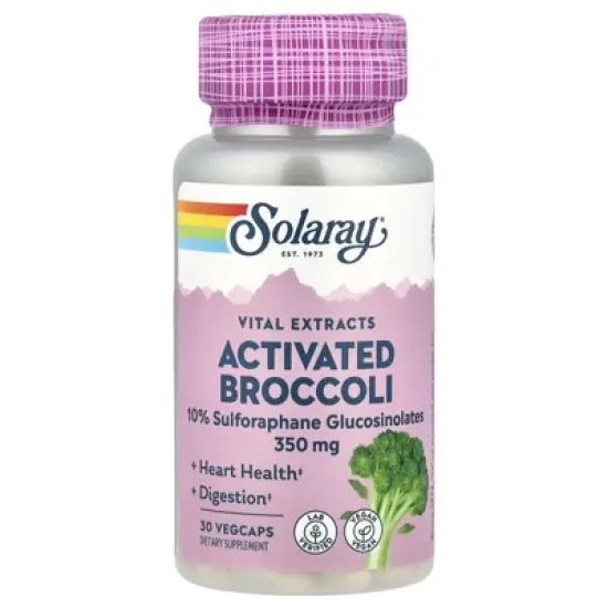 Solaray Vital Extracts, Activated Broccoli, 350 mg, 30 VegCaps image {4}