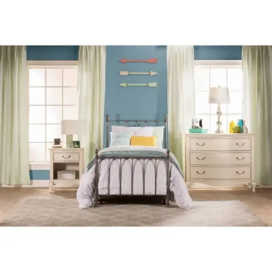 Twin Molly Bed Set with Rails and Trundle Steel - Hillsdale Furniture image {1}