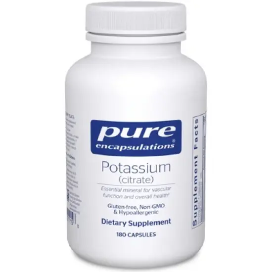 Pure Encapsulations Potassium (Citrate) - to Support Nerve & Muscle Function, Adrenals, Hormones, Heart Health & Energy* image {8}