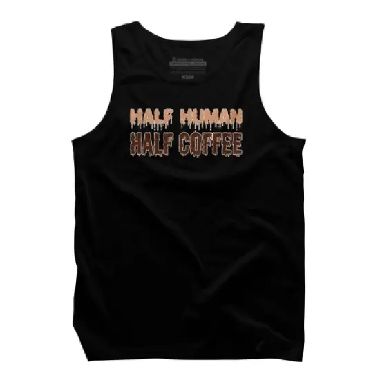 Men's Design By Humans Funny Halloween Costume For Coffee Addicts By TeeShirtMadness Tank Top image {4}