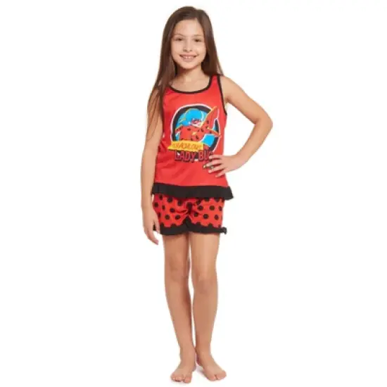 Miraculous Rena Rouge Ladybug Girls Pullover Pajama Shirt and Shorts Little Kid to Big Kid image {1}