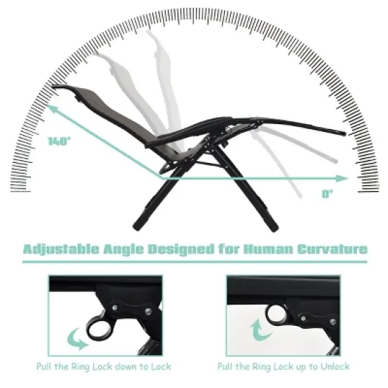 Tangkula Patio Rattan Wicker Recliner Chair Zero Gravity Folding Chaise Lounger image {7}