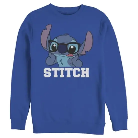 Men's Lilo & Stitch Silly Black Glasses Sweatshirt image {3}
