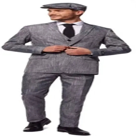 Suitmeister Men's Party Suit - 20's Gangster Grey image {3}