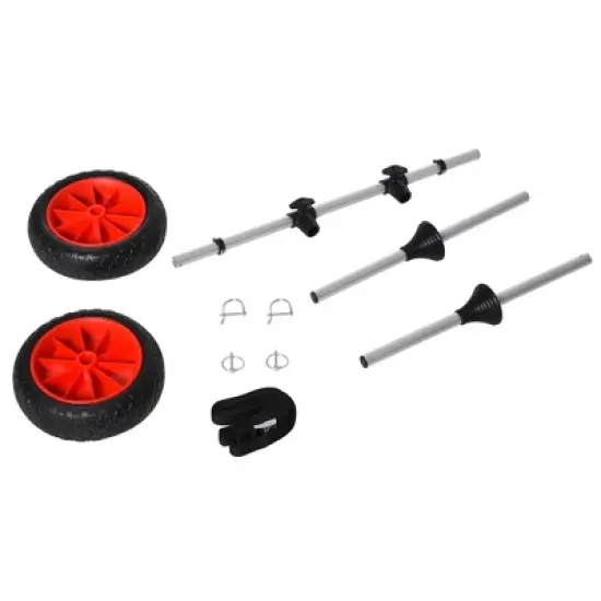 Universal Paddle Boat Cart, Trolley Trailer Kayak Wheels with Strong Aluminum Frame, Adjustable Width Crossbar, & Large Tires image {2}