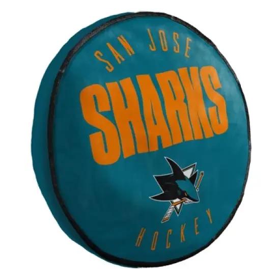 NHL San Jose Sharks 15" Title Cloud Pillow image {3}