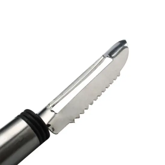 Unique Bargains Kitchenware Stainless Steel Carrot Fruit Slicer Peelers Black, Silver Tone 2 Pcs image {4}