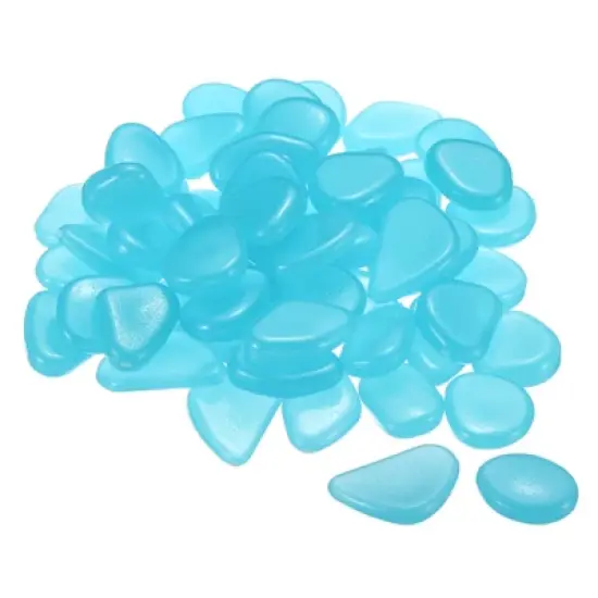Unique Bargains Fish Tank Decoration Glow Rocks Pebbles 20-30mm 150 Pcs image {6}