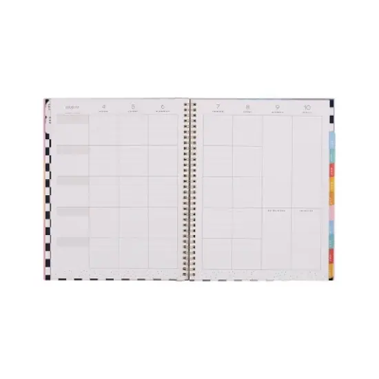 Happy Brands Organized July 2025 - June 2026 Weekly/Monthly Planner 9.37"x11.12" Multicolor Cool Brights image {5}