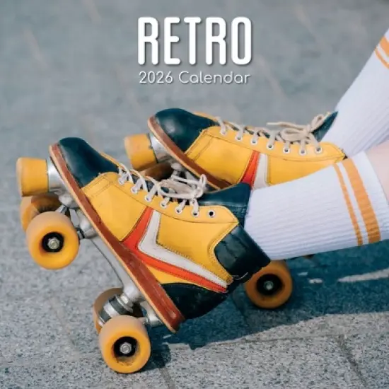 2026 Square Wall Calendar, Retro, 16-Month Lifestyles Theme with 180 Reminder Stickers (12x12 In) image {4}