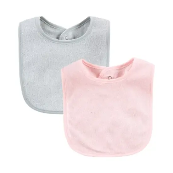 Hudson Baby Infant Girls Rayon from Bamboo Bib with Waterproof Lining 10pk, Pink Black, One Size image {5}