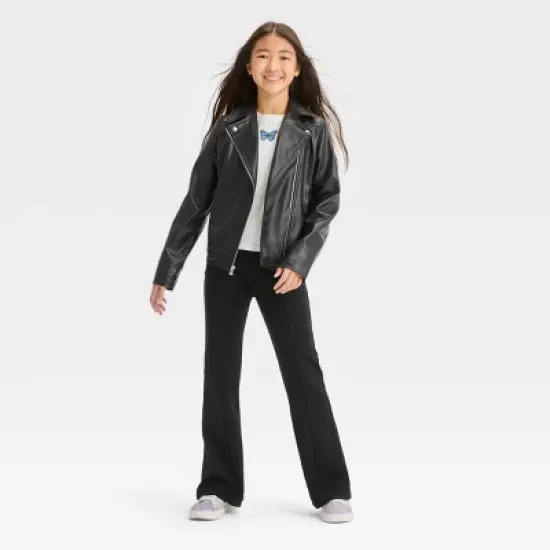 Girls' Flare Ponte Pull-On Pants - art class&trade; image {2}
