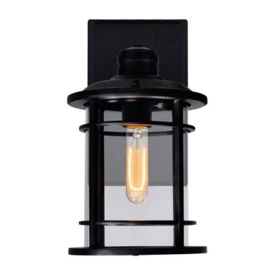 CWI Lighting,Belmont 1 Light Outdoor Black Wall Lantern image {3}