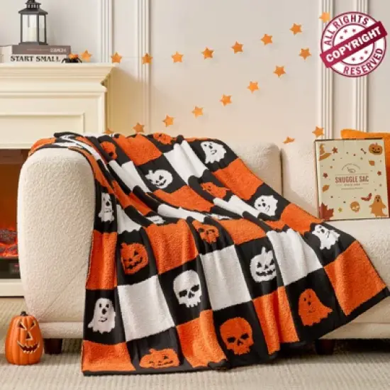 Snuggle Sac Ultra-Soft Halloween Throw Blanket, Seasonal Decorative Blanket 50*60" image {7}