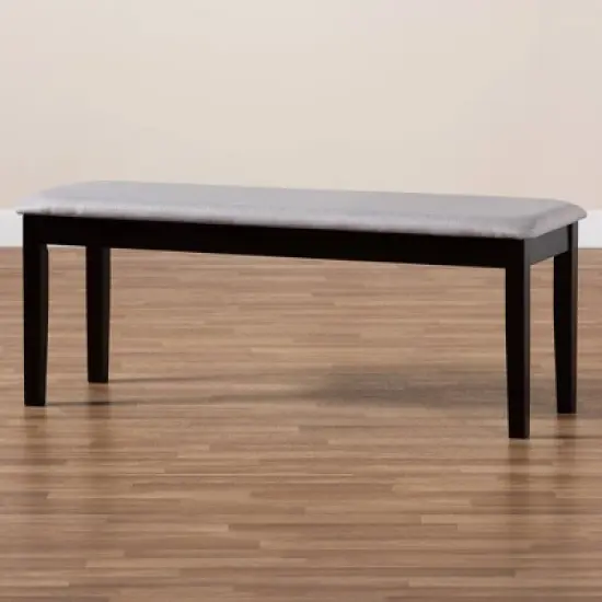 Teresa Fabric Upholstered and Wood Dining Bench - Baxton Studio image {5}