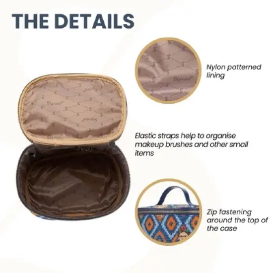 Signare USA Frida Kahlo Icon Blue Toiletry Vanity Bag image {3}