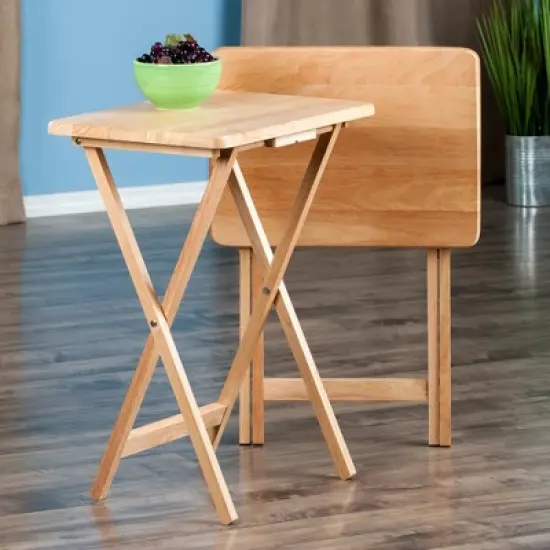 2pc Alex Snack Table Set Natural - Winsome image {7}