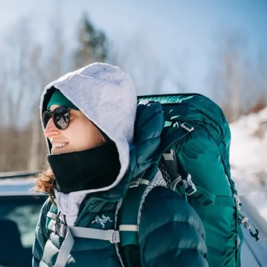 Minus33 Merino Wool Expedition - Brushed Neck Gaiter Kodiak Fleece Black image {4}