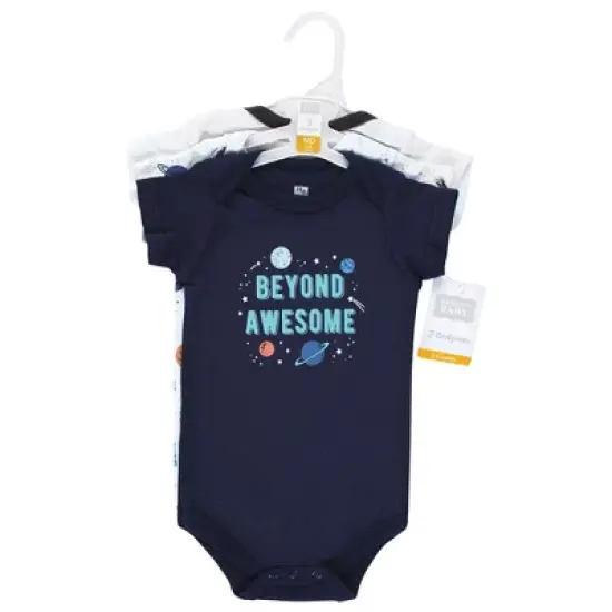 Hudson Baby Infant Boy Cotton Bodysuits, Space image {1}