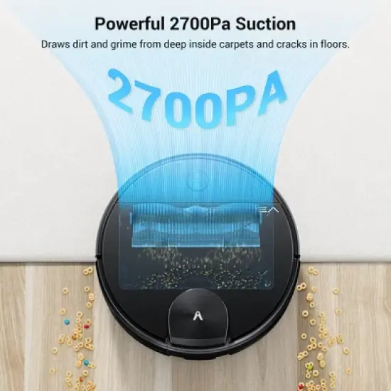 Viomi Smart Robot Vacuum V3 Max Duster Vacuum and Mop for Multi Floors with Lidar Navigation technology, Compatible with Alexa and Google,  Black image {1}