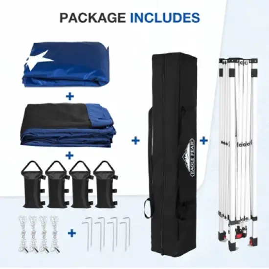 EAGLE PEAK 10x10ft Pop up Gazebo Patio Canopy Tent Shelter with Netting image {5}