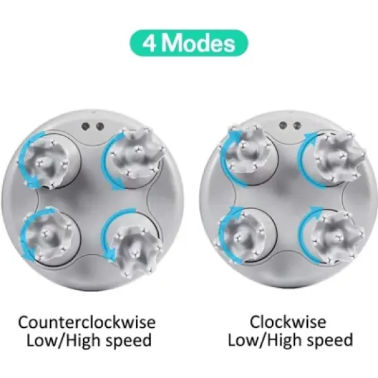 YEVYO Electric Cordless Smart Scalp Massager for Headache & Stress Relief with 84 Kneading Node - White+ image {5}