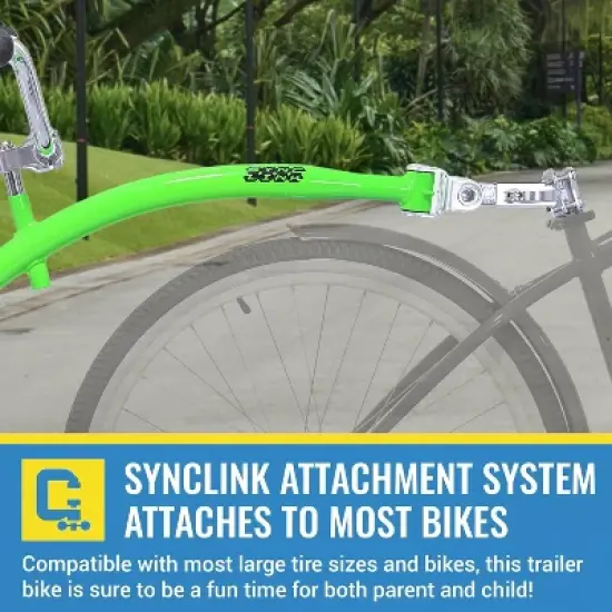 KaZAM Co-Pilot Bike Trailer - 20 Inch Bike Trailer w/ Adjustable BMX Stem & Handlebar - Lightweight Aluminum Frame - Perfect for Family Rides image {5}