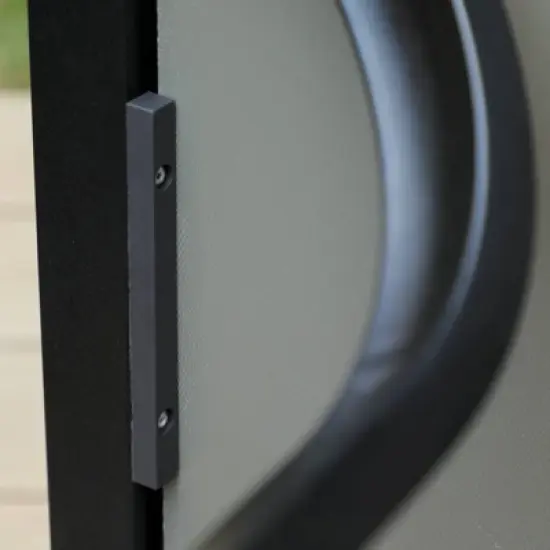 5pc Patio Dining Set with Rattan Arm Chairs & Square Faux Wood & Steel Tabletop - Captiva Designs image {8}