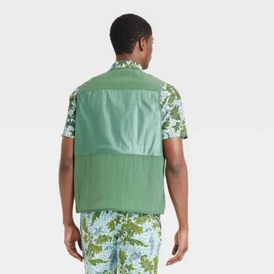 Houston White Adult Ripstop Vest - Green image {1}