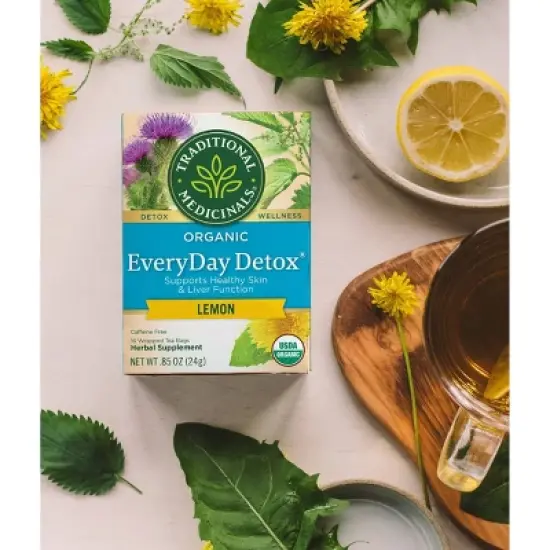 Traditional Medicinals Organic EveryDay Detox Lemon Herbal Tea - 16ct image {5}