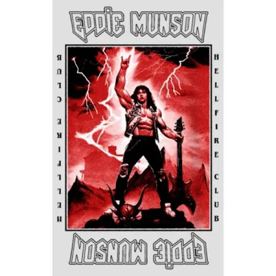 Women's Stranger Things White Hellfire Club Rockstar Eddie Munson Racerback Tank Top image {1}