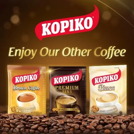 Kopiko Blanca Instant Creamy Coffee 3-in-1 Authentic Indonesian Volcanic Coffee with Brown Sugar 31.7 Oz. (30 G.X 30 Sachets) Pack of 2 image {4}