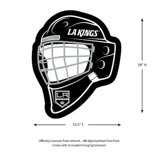 Evergreen Ultra-Thin Edgelight LED Wall Decor, Helmet, Los Angeles Kings- 15.6 x 19 Inches Made In USA image {1}