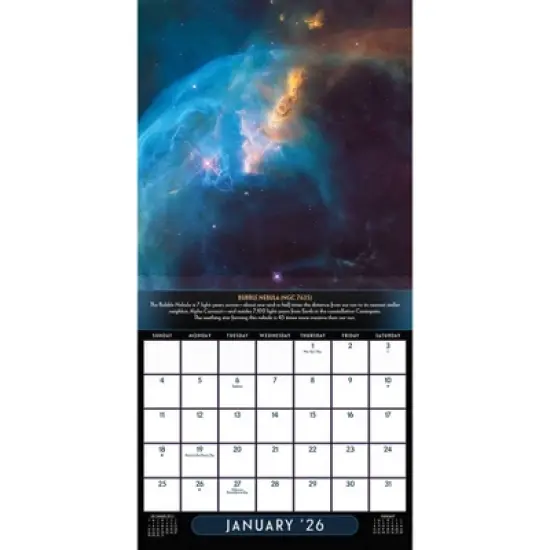 Trends International 2026 NASA Galaxies 12"x12" Wall Calendar image {1}