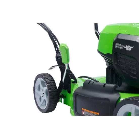 19" 24V Power All Brushless Push Lawn Mower Battery Powered 2 USB Batteries & Dual Rapid Charger Included - Greenworks image {2}