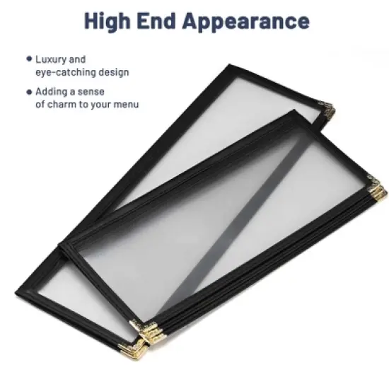 WeChef 30 Pcs Restaurant Menu Covers Holders for 4.25 x 14" Paper 2 Page 4 View image {4}