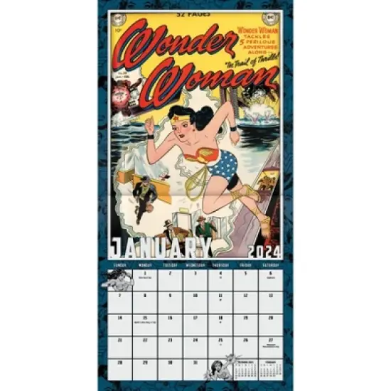 Trends International Inc. 2023-24 Wall Calendar 12"x12" DC Comics Wonder Women image {1}