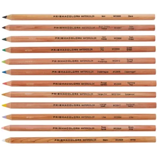 Prismacolor Premier Water Soluble Watercolor Pencils, Assorted Colors, Set of 12 image {3}