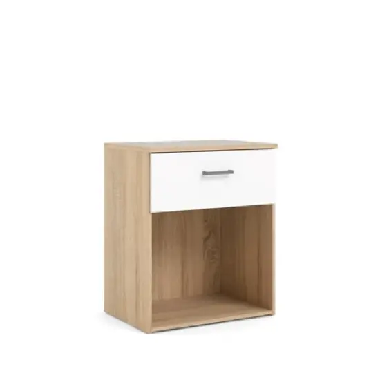 1 Drawer Nightstand in White - Tvilum image {2}