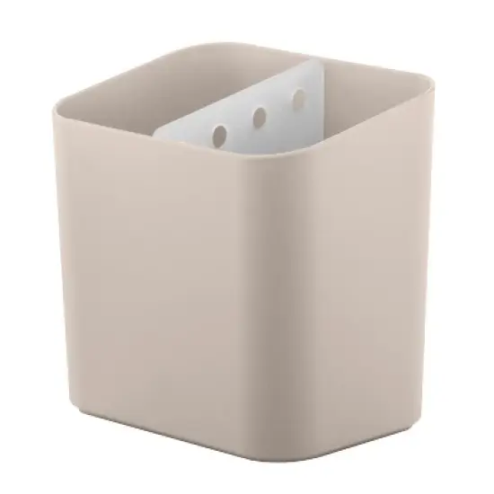 OU Utensil Holder with Removable Divider, Nonslip Cutlery Drainer, Scratch Resistant Finish with Built In Reservoir, Kitchen Sink Caddy image {4}