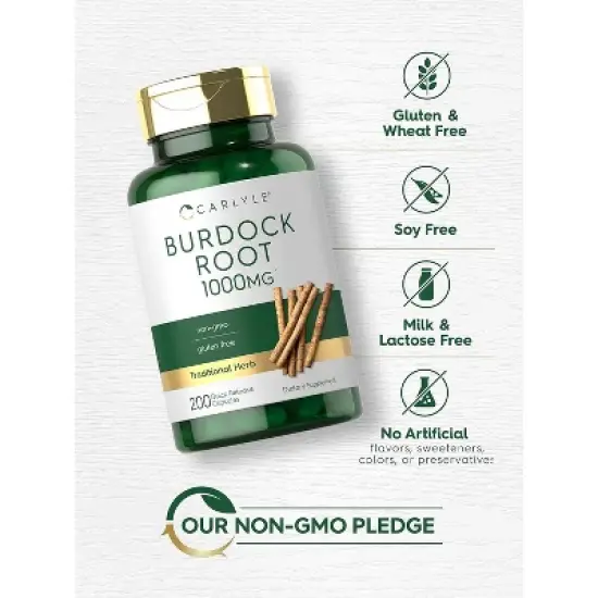 Carlyle Burdock Root 1000 mg | 200 Capsules image {3}