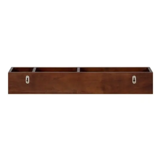 26" x 4" Hutton Wall Pocket Shelf Walnut Brown - Kate & Laurel All Things Decor image {3}