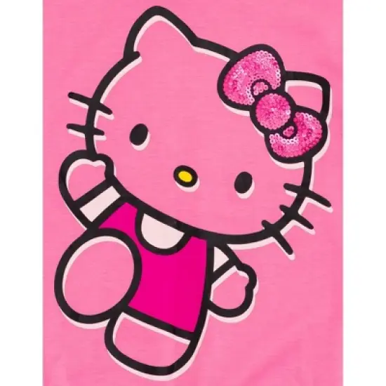 Hello Kitty Girls Pullover FleeceHoodie and Leggings Outfit Set Toddler to Big Kid image {3}